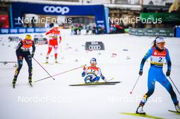 18.12.2021, Dresden, Germany (GER): Coletta Rydzek (GER), Moa Lundgren (SWE), (l-r) - FIS world cup cross-country, individual sprint, Dresden (GER). www.nordicfocus.com. © Tumashov/NordicFocus. Every downloaded picture is fee-liable.