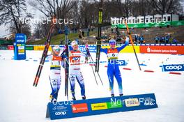 18.12.2021, Dresden, Germany (GER): Jonna Sundling (SWE), Maja Dahlqvist (SWE), Anamarija Lampic (SLO), (l-r) - FIS world cup cross-country, individual sprint, Dresden (GER). www.nordicfocus.com. © Tumashov/NordicFocus. Every downloaded picture is fee-liable.