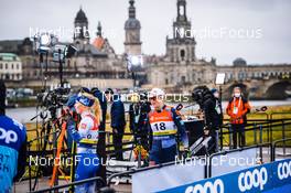 18.12.2021, Dresden, Germany (GER): Jasmi Joensuu (FIN), Victoria Carl (GER), (l-r) - FIS world cup cross-country, individual sprint, Dresden (GER). www.nordicfocus.com. © Tumashov/NordicFocus. Every downloaded picture is fee-liable.