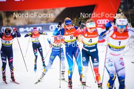 18.12.2021, Dresden, Germany (GER): Jasmin Kahara (FIN), Laurien Van Der Graaff (SUI), (l-r) - FIS world cup cross-country, individual sprint, Dresden (GER). www.nordicfocus.com. © Tumashov/NordicFocus. Every downloaded picture is fee-liable.