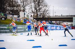 18.12.2021, Dresden, Germany (GER): Jasmi Joensuu (FIN), Eva Urevc (SLO), Victoria Carl (GER), Lisa Unterweger (AUT), Mathilde Myhrvold (NOR), Laura Gimmler (GER), (l-r) - FIS world cup cross-country, individual sprint, Dresden (GER). www.nordicfocus.com. © Tumashov/NordicFocus. Every downloaded picture is fee-liable.