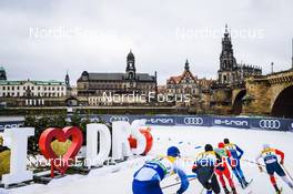 18.12.2021, Dresden, Germany (GER): Niilo Moilanen (FIN), Michal Novak (CZE), Alexander Terentev (RUS), Valerio Grond (SUI), Sindre Bjoernestad Skar (NOR), (l-r) - FIS world cup cross-country, individual sprint, Dresden (GER). www.nordicfocus.com. © Tumashov/NordicFocus. Every downloaded picture is fee-liable.