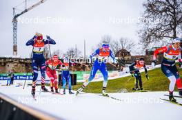 18.12.2021, Dresden, Germany (GER): Hailey Swirbul (USA), Hristina Matsokina (RUS), Alina Meier (SUI), Anamarija Lampic (SLO), Anne Winkler (GER), Kristine Stavaas Skistad (NOR), (l-r) - FIS world cup cross-country, individual sprint, Dresden (GER). www.nordicfocus.com. © Tumashov/NordicFocus. Every downloaded picture is fee-liable.