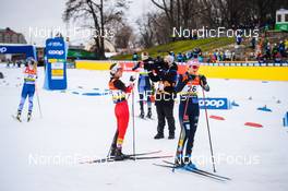 18.12.2021, Dresden, Germany (GER): Lisa Unterweger (AUT), Laura Gimmler (GER), (l-r) - FIS world cup cross-country, individual sprint, Dresden (GER). www.nordicfocus.com. © Tumashov/NordicFocus. Every downloaded picture is fee-liable.