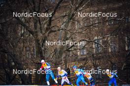 18.12.2021, Dresden, Germany (GER): Andrew Young (GBR), Marcus Grate (SWE), Federico Pellegrino (ITA), Thomas Helland Larsen (NOR), Vili Crv (SLO), (l-r) - FIS world cup cross-country, individual sprint, Dresden (GER). www.nordicfocus.com. © Tumashov/NordicFocus. Every downloaded picture is fee-liable.