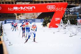18.12.2021, Dresden, Germany (GER): Jasmin Kahara (FIN), Jonna Sundling (SWE), (l-r) - FIS world cup cross-country, individual sprint, Dresden (GER). www.nordicfocus.com. © Tumashov/NordicFocus. Every downloaded picture is fee-liable.