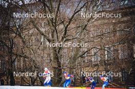 18.12.2021, Dresden, Germany (GER): Jonna Sundling (SWE), Laurien Van Der Graaff (SUI), Hannah Halvorsen (USA), Jasmin Kahara (FIN), (l-r) - FIS world cup cross-country, individual sprint, Dresden (GER). www.nordicfocus.com. © Tumashov/NordicFocus. Every downloaded picture is fee-liable.