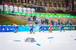 18.12.2021, Dresden, Germany (GER): Kristine Stavaas Skistad (NOR), Anamarija Lampic (SLO), Anne Winkler (GER), Hailey Swirbul (USA), Hristina Matsokina (RUS), Alina Meier (SUI), (l-r) - FIS world cup cross-country, individual sprint, Dresden (GER). www.nordicfocus.com. © Tumashov/NordicFocus. Every downloaded picture is fee-liable.
