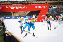 18.12.2021, Dresden, Germany (GER): Federico Pellegrino (ITA), Andrew Young (GBR), (l-r) - FIS world cup cross-country, individual sprint, Dresden (GER). www.nordicfocus.com. © Tumashov/NordicFocus. Every downloaded picture is fee-liable.