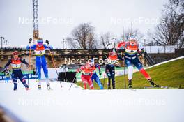 18.12.2021, Dresden, Germany (GER): Hailey Swirbul (USA), Anamarija Lampic (SLO), Hristina Matsokina (RUS), Alina Meier (SUI), Anne Winkler (GER), Kristine Stavaas Skistad (NOR), (l-r) - FIS world cup cross-country, individual sprint, Dresden (GER). www.nordicfocus.com. © Tumashov/NordicFocus. Every downloaded picture is fee-liable.