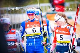 18.12.2021, Dresden, Germany (GER): Anamarija Lampic (SLO), Mathilde Myhrvold (NOR), (l-r) - FIS world cup cross-country, individual sprint, Dresden (GER). www.nordicfocus.com. © Tumashov/NordicFocus. Every downloaded picture is fee-liable.