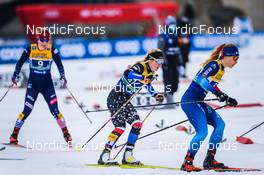19.12.2021, Dresden, Germany (GER): Katerina Janatova (CZE), Laurien Van Der Graaff (SUI), (l-r) - FIS world cup cross-country, team sprint, Dresden (GER). www.nordicfocus.com. © Tumashov/NordicFocus. Every downloaded picture is fee-liable.