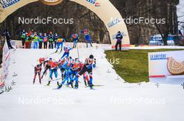 19.12.2021, Dresden, Germany (GER): Graham Ritchie (CAN), Andrew Young (GBR), Valerio Grond (SUI), Michal Novak (CZE), (l-r) - FIS world cup cross-country, team sprint, Dresden (GER). www.nordicfocus.com. © Tumashov/NordicFocus. Every downloaded picture is fee-liable.