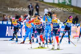 19.12.2021, Dresden, Germany (GER): Magni Smedaas (NOR-II), Julie Myhre (NOR-II), (l-r) - FIS world cup cross-country, team sprint, Dresden (GER). www.nordicfocus.com. © Tumashov/NordicFocus. Every downloaded picture is fee-liable.