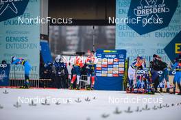 19.12.2021, Dresden, Germany (GER): Thomas Helland Larsen (NOR-II), Even Northug (NOR-II), (l-r) - FIS world cup cross-country, team sprint, Dresden (GER). www.nordicfocus.com. © Tumashov/NordicFocus. Every downloaded picture is fee-liable.