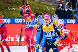 19.12.2021, Dresden, Germany (GER): Anastasiya Faleeva (RUS-II), Nicole Monsorno (ITA), (l-r) - FIS world cup cross-country, team sprint, Dresden (GER). www.nordicfocus.com. © Tumashov/NordicFocus. Every downloaded picture is fee-liable.