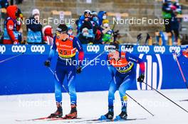 19.12.2021, Dresden, Germany (GER): Jovian Hediger (SUI), Valerio Grond (SUI), (l-r) - FIS world cup cross-country, team sprint, Dresden (GER). www.nordicfocus.com. © Tumashov/NordicFocus. Every downloaded picture is fee-liable.