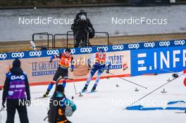 19.12.2021, Dresden, Germany (GER): Tomas Kalivoda (CZE-II), Dmytro Drahun (UKR-II), (l-r) - FIS world cup cross-country, team sprint, Dresden (GER). www.nordicfocus.com. © Tumashov/NordicFocus. Every downloaded picture is fee-liable.