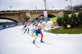 19.12.2021, Dresden, Germany (GER): Maja Dahlqvist (SWE), Moa Lundgren (SWE-II), Mathilde Myhrvold (NOR), (l-r) - FIS world cup cross-country, team sprint, Dresden (GER). www.nordicfocus.com. © Tumashov/NordicFocus. Every downloaded picture is fee-liable.