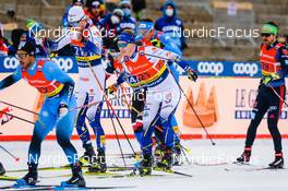 19.12.2021, Dresden, Germany (GER): Oskar Svensson (SWE-II), Gustaf Berglund (SWE-II), (l-r) - FIS world cup cross-country, team sprint, Dresden (GER). www.nordicfocus.com. © Tumashov/NordicFocus. Every downloaded picture is fee-liable.