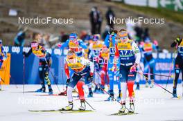 19.12.2021, Dresden, Germany (GER): Magni Smedaas (NOR-II), Julie Myhre (NOR-II), (l-r) - FIS world cup cross-country, team sprint, Dresden (GER). www.nordicfocus.com. © Tumashov/NordicFocus. Every downloaded picture is fee-liable.