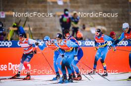 19.12.2021, Dresden, Germany (GER): Francesco De Fabiani (ITA), Jovian Hediger (SUI), (l-r) - FIS world cup cross-country, team sprint, Dresden (GER). www.nordicfocus.com. © Tumashov/NordicFocus. Every downloaded picture is fee-liable.