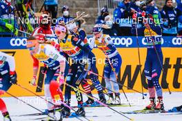 19.12.2021, Dresden, Germany (GER): Josefiina Book (FIN-II), Julia Kern (USA), (l-r) - FIS world cup cross-country, team sprint, Dresden (GER). www.nordicfocus.com. © Tumashov/NordicFocus. Every downloaded picture is fee-liable.