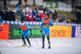 19.12.2021, Dresden, Germany (GER): Arnaud Chautemps (FRA-II), Renaud Jay (FRA-II), (l-r) - FIS world cup cross-country, team sprint, Dresden (GER). www.nordicfocus.com. © Tumashov/NordicFocus. Every downloaded picture is fee-liable.