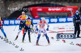 19.12.2021, Dresden, Germany (GER): Anne Winkler (GER), Jonna Sundling (SWE), (l-r) - FIS world cup cross-country, team sprint, Dresden (GER). www.nordicfocus.com. © Tumashov/NordicFocus. Every downloaded picture is fee-liable.