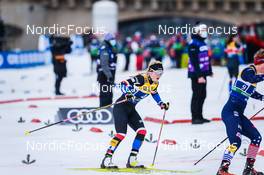 19.12.2021, Dresden, Germany (GER): Katerina Janatova (CZE), Hannah Halvorsen (USA-II), (l-r) - FIS world cup cross-country, team sprint, Dresden (GER). www.nordicfocus.com. © Tumashov/NordicFocus. Every downloaded picture is fee-liable.