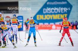 19.12.2021, Dresden, Germany (GER): Lena Quintin (FRA), Hristina Matsokina (RUS), (l-r) - FIS world cup cross-country, team sprint, Dresden (GER). www.nordicfocus.com. © Tumashov/NordicFocus. Every downloaded picture is fee-liable.