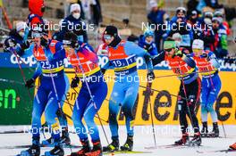 19.12.2021, Dresden, Germany (GER): Lucas Chanavat (FRA), Thomas Bing (GER), (l-r) - FIS world cup cross-country, team sprint, Dresden (GER). www.nordicfocus.com. © Tumashov/NordicFocus. Every downloaded picture is fee-liable.