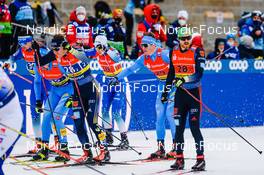 19.12.2021, Dresden, Germany (GER): Simone Mocellini (ITA-II), Anian Sossau (GER), Michael Hellweger (ITA-II), Thomas Bing (GER), (l-r) - FIS world cup cross-country, team sprint, Dresden (GER). www.nordicfocus.com. © Tumashov/NordicFocus. Every downloaded picture is fee-liable.