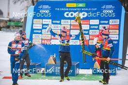 19.12.2021, Dresden, Germany (GER): Haavard Solaas Taugboel (NOR), Sindre Bjoernestad Skar (NOR), Even Northug (NOR-II), Thomas Helland Larsen (NOR-II), (l-r) - FIS world cup cross-country, team sprint, Dresden (GER). www.nordicfocus.com. © Tumashov/NordicFocus. Every downloaded picture is fee-liable.