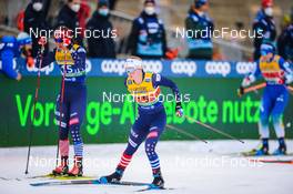 19.12.2021, Dresden, Germany (GER): Julia Kern (USA), Jessie Diggins (USA), (l-r) - FIS world cup cross-country, team sprint, Dresden (GER). www.nordicfocus.com. © Tumashov/NordicFocus. Every downloaded picture is fee-liable.
