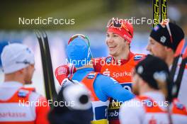 19.12.2021, Dresden, Germany (GER): Francesco De Fabiani (ITA), Gleb Retivykh (RUS), (l-r) - FIS world cup cross-country, team sprint, Dresden (GER). www.nordicfocus.com. © Tumashov/NordicFocus. Every downloaded picture is fee-liable.
