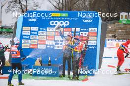 19.12.2021, Dresden, Germany (GER): Francesco De Fabiani (ITA), Even Northug (NOR-II), Thomas Helland Larsen (NOR-II), (l-r) - FIS world cup cross-country, team sprint, Dresden (GER). www.nordicfocus.com. © Tumashov/NordicFocus. Every downloaded picture is fee-liable.