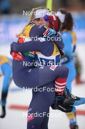 19.12.2021, Dresden, Germany (GER): (l-r), Jessie Diggins (USA), Julia Kern (USA) - FIS world cup cross-country, team sprint, Dresden (GER). www.nordicfocus.com. © Tumashov/NordicFocus. Every downloaded picture is fee-liable.