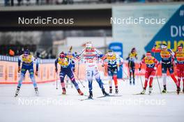 19.12.2021, Dresden, Germany (GER): Jasmin Kahara (FIN), Julia Kern (USA), Maja Dahlqvist (SWE), (l-r) - FIS world cup cross-country, team sprint, Dresden (GER). www.nordicfocus.com. © Tumashov/NordicFocus. Every downloaded picture is fee-liable.