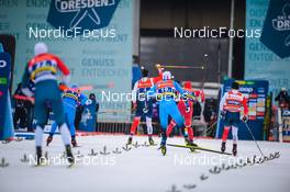 19.12.2021, Dresden, Germany (GER): Even Northug (NOR-II), Gleb Retivykh (RUS), Federico Pellegrino (ITA), (l-r) - FIS world cup cross-country, team sprint, Dresden (GER). www.nordicfocus.com. © Tumashov/NordicFocus. Every downloaded picture is fee-liable.