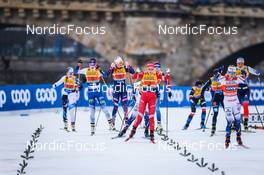19.12.2021, Dresden, Germany (GER): Jasmin Kahara (FIN), Hristina Matsokina (RUS), Jonna Sundling (SWE), (l-r) - FIS world cup cross-country, team sprint, Dresden (GER). www.nordicfocus.com. © Tumashov/NordicFocus. Every downloaded picture is fee-liable.