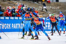 19.12.2021, Dresden, Germany (GER): Lucas Chanavat (FRA), Jovian Hediger (SUI), (l-r) - FIS world cup cross-country, team sprint, Dresden (GER). www.nordicfocus.com. © Tumashov/NordicFocus. Every downloaded picture is fee-liable.