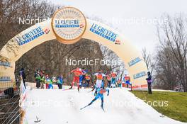 19.12.2021, Dresden, Germany (GER): Alexander Bolshunov (RUS), Gustaf Berglund (SWE-II), Richard Jouve (FRA), (l-r) - FIS world cup cross-country, team sprint, Dresden (GER). www.nordicfocus.com. © Tumashov/NordicFocus. Every downloaded picture is fee-liable.