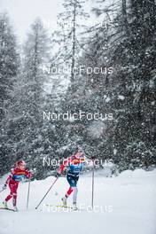 29.12.2021, Lenzerheide, Switzerland (SUI): Yana Kirpichenko (RUS), Heidi Weng (NOR), (l-r)  - FIS world cup cross-country, tour de ski, 10km women, Lenzerheide (SUI). www.nordicfocus.com. © Modica/NordicFocus. Every downloaded picture is fee-liable.