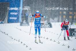 29.12.2021, Lenzerheide, Switzerland (SUI): Anamarija Lampic (SLO), Mathilde Myhrvold (NOR), (l-r)  - FIS world cup cross-country, tour de ski, 10km women, Lenzerheide (SUI). www.nordicfocus.com. © Modica/NordicFocus. Every downloaded picture is fee-liable.