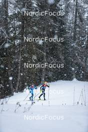 29.12.2021, Lenzerheide, Switzerland (SUI): Delphine Claudel (FRA), Lisa Lohmann (GER), (l-r)  - FIS world cup cross-country, tour de ski, 10km women, Lenzerheide (SUI). www.nordicfocus.com. © Modica/NordicFocus. Every downloaded picture is fee-liable.