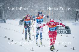 29.12.2021, Lenzerheide, Switzerland (SUI): Katharina Hennig (GER), Ebba Andersson (SWE), Yulia Stupak (RUS), (l-r)  - FIS world cup cross-country, tour de ski, 10km women, Lenzerheide (SUI). www.nordicfocus.com. © Modica/NordicFocus. Every downloaded picture is fee-liable.