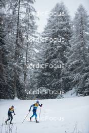 29.12.2021, Lenzerheide, Switzerland (SUI): Albert Kuchler (GER), Nicola Wigger (SUI), (l-r)  - FIS world cup cross-country, tour de ski, 15km men, Lenzerheide (SUI). www.nordicfocus.com. © Modica/NordicFocus. Every downloaded picture is fee-liable.