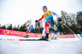28.12.2021, Lenzerheide, Switzerland (SUI): Tiril Udnes Weng (NOR), Mathilde Myhrvold (NOR), (l-r)  - FIS world cup cross-country, tour de ski, individual sprint, Lenzerheide (SUI). www.nordicfocus.com. © Modica/NordicFocus. Every downloaded picture is fee-liable.