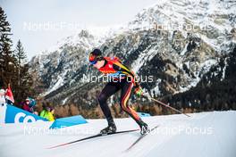 28.12.2021, Lenzerheide, Switzerland (SUI): Thibaut De Marre (BEL) - FIS world cup cross-country, tour de ski, individual sprint, Lenzerheide (SUI). www.nordicfocus.com. © Modica/NordicFocus. Every downloaded picture is fee-liable.